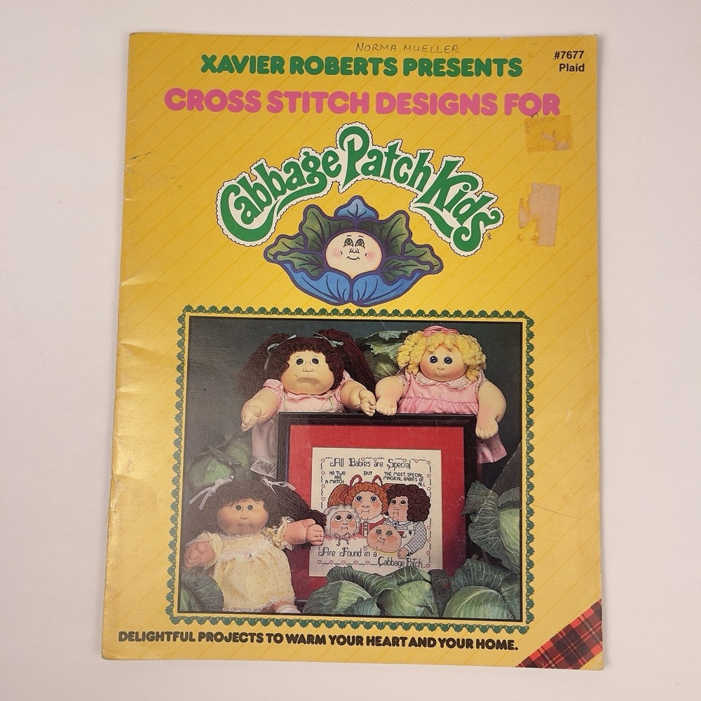 Cross Stitch Designs For Cabbage Patch Kids by Xavier Roberts Pattern Book #7677